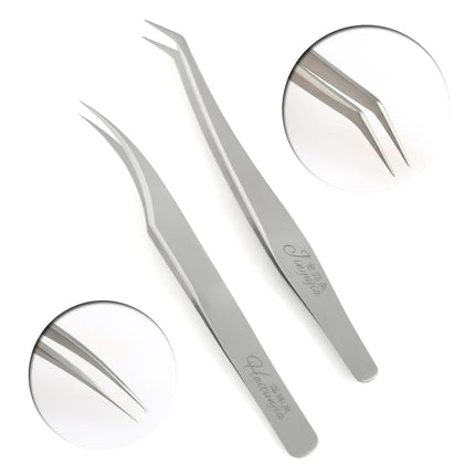 High Quality Eyelash Tweezers Ultra Fine Tip Improved for 3D 6D Lashes Extensions Tweezer Eyelash Pincette Professional Russian