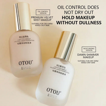OTOU 30ml Liquid Foundation Concealer Long-Lasting BB Cream Waterproof Suitable for Dry to Oily Skin Brightening Skin Care