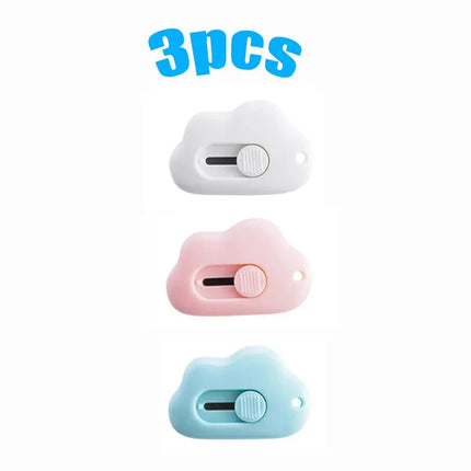 1/2/3/6PCS Cute Rabbit Cloud Color Mini Portable Utility Knife Paper Cutter Cutting Razor Blade Office Stationery Supplies