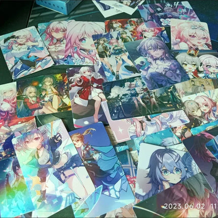 Honkai:Star Rail 50PCS/Set Decor Laser Lomo Card Photocard HD Double-sided Small Album Photo Card For Fans Collection Postcard