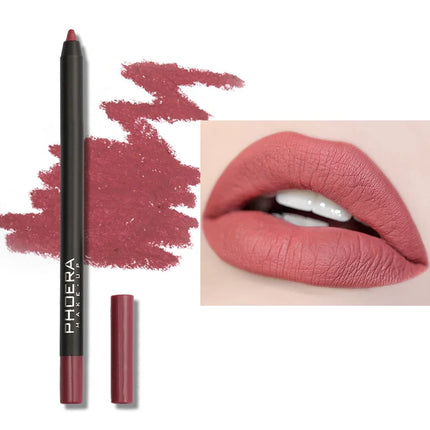 Long Lasting Lip Liner Colorful Matte Lip Liner Pencil Contour Tint Lipstick Tattoo Non-stick Cup Moisturizing Makeup Cosmetic