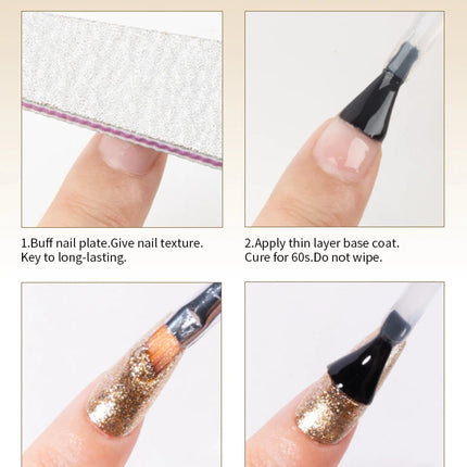 RSNAIL No Wipe Platinum Gel Nail Polish 8g Sparkle Painting Metallic Golden Silvery Liner Gel French Drawing Liner DIY Nail Art