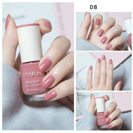 Glossy 8ml Nail Polish No-bake False Nail Nail Art Manicure Quick Dry Tearable Nail Art Oily Mood Nail Polish Woman