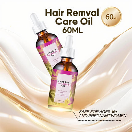 Natural Hair Growth Inhibitor Oil - Long-Lasting Reduction with Jojoba & Almond Oil for Smooth, Silky Skin, All Skin Types