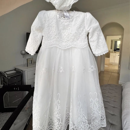 Hetiso Baby Girls Dress Long Sleeve Kids First Birthday Ball Gown Infant Dresses for Baptism Bridesmaid party 3-24 month