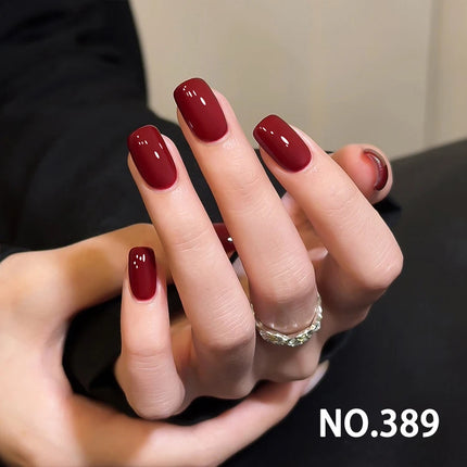 New Year Red Nail Polish Gel 2026 New Autumn/Winter Set, Cherry Wine Red, Makes Skin Look Brighter, Salon Specific