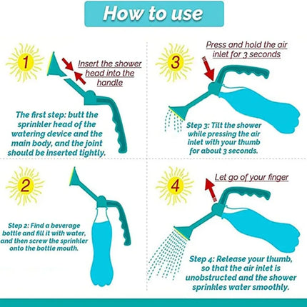 Gardening Plant Watering Handheld Dual-Purpose Water Spray Bottle Water Can Top Waterers Shower Seedling Irrigation