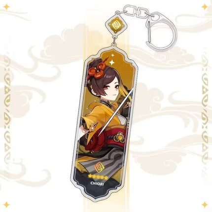 Anime Keychain Linnea Flins Durin Mualani Furina Arlecchin Key Chain Accessories Genshin Impact Cute Bag Pendant Key Ring Gift