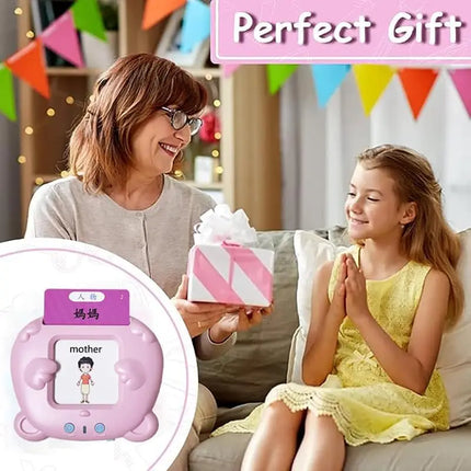 Cantonese Mandarin English Talking Flash Cards, Trilingual Learning Flashcard Toys  for Toddlers, 510 Sight Words,birthday gift