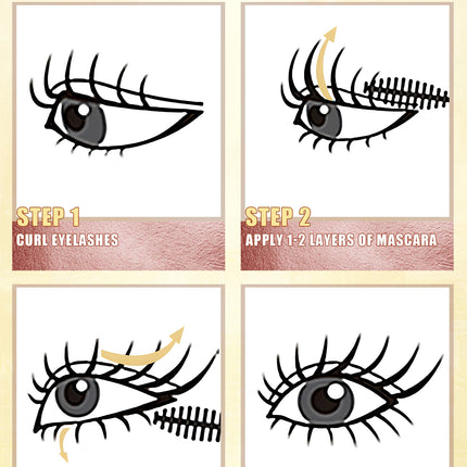 [Dual Brush Heads Brown Mascara] Waterproof Brown Mascara with Dual Brush Heads - Smudge-Proof, Clump-Free for Longer