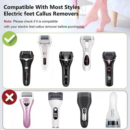 Replacement Roller Heads Pedi Foot File, Callus Shaver, Cracked Heels, Dead Skin, Foot Care Accessory, 3 Pcs