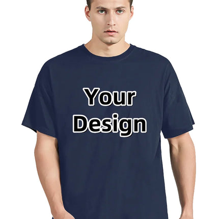 Men's Custom T-shirt With Your Own Logo Tshirt Text And Photo Printed On The Front And Back T Shirt Custom Gift Tees Clothing