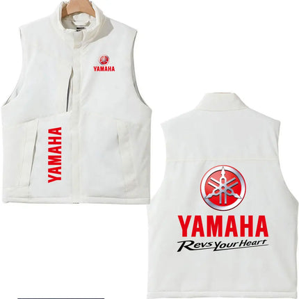 2026 Yamaha Racing Printed Cotton-Padded Vest Autumn Winter Men's Women's Outdoor Motorcycle Jacket Street Fashion Warm Clothing