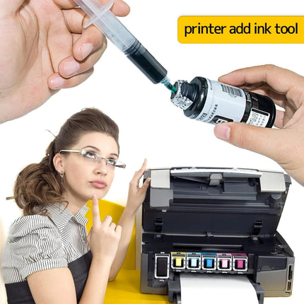 1ml-20ml Plastic Syringe Set, Blunt Tip Dispensing Needle & Cap for Glue, Ink, Oil, Perfume, Lip Gloss DIY Refill Liquid Tool