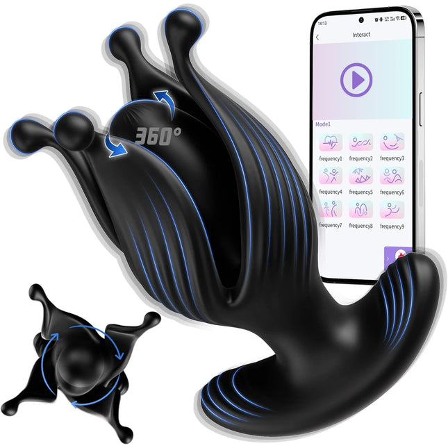 Remote Control Prostate Massager Vibrator Sex Toys Men Anal Plug 9 Tension Shock Flapping Thrusting Vibrating Butt Plug for Gay