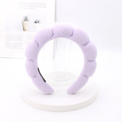 Women Girls Sponge Co Spa Makeup Bubble Terry Cloth Headband Puffy Retro Hair Bands Soft Hairband Headwear
