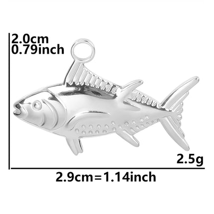 5pcs Stainless Steel Conch Starfish Turtle Charms For Jewelry Making Supplies Ocean Charm Silver Color Pendant Handmade Material