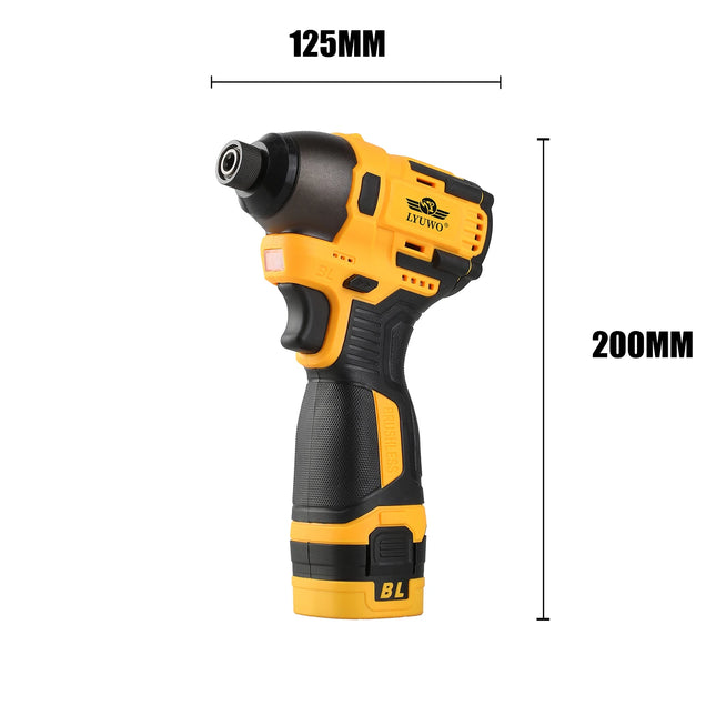 LYUWO 16V Electric Drill Driver 100N. m Impact Wireless Drill Bit Household Multifunctional Electric Screwdriver Tool