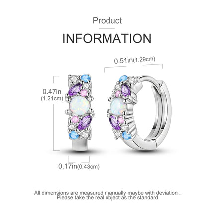 925 Sterling Silver Purple Series Feather Butterfly Dream Catcher Firefly Zircon Earrings for Women Luxury Jewelry Wedding Gift