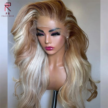 P30/613 Body Wave Highlight Wig Vietnamese Glueless Wigs Human Hair 613 Bone Straight Blonde Wigs 13x6 Hd Lace Frontal Wig