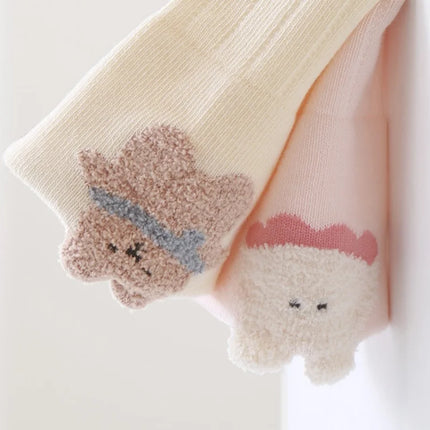 3Pairs/lot Newborn Baby Boy Girl Kids Socks Cartoon Striped Children's Sock Soft Autumn Winter Infant Toddler Socks For Girls