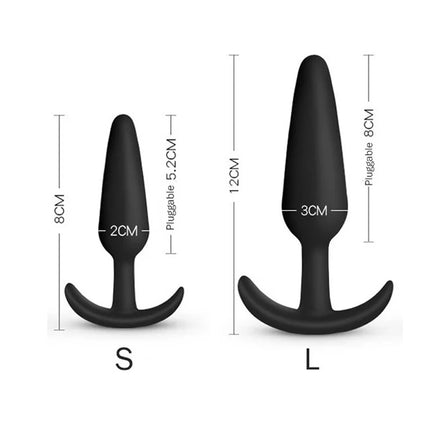 3 Different Size Anal Plug Soft Silicone Anal Butt Plug Stimulator Adults Sex Toys for Men/Women Prostate Massager Anal Trainer