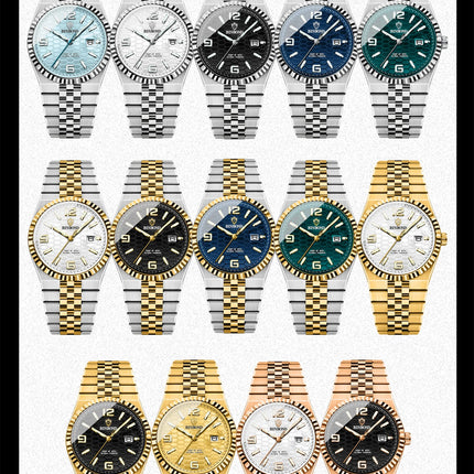 BINBOND Brand Stainless Steel Quartz Watch For Men Luxury Date Display Waterproof Luminous Fashion Men Watch relogios masculino