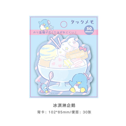 Kitty Keroppi Melody Kuromi Memo Pad Sanrio Pochacco Sticky Notes Stationery Label Notepad Planner Sticker Post School Supplies