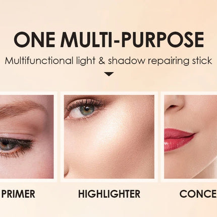O.TWO.O Double-Headed Contour Stick Waterproof Matte Highlighter Concealer Clavicle Shadow Pen 3D Face Highlighting Makeup Pen