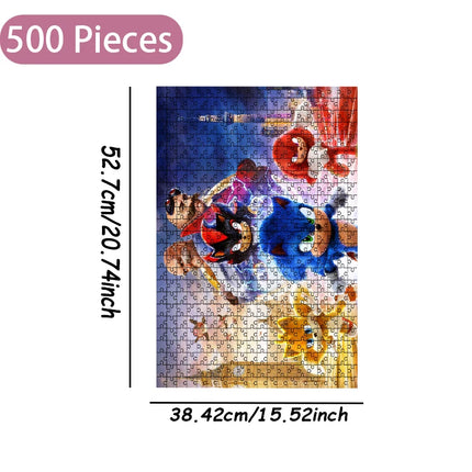 Sonic the Hedgehog Jigsaw Puzzle 108/200/300/500/1000 Pieces Wooden  Puzzle High Quality Gift Fun Party Game