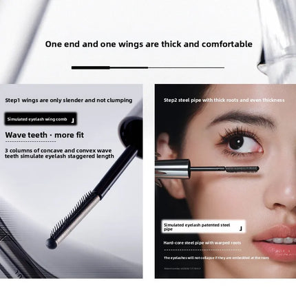 Judydoll Waterproof Lengthening Curling Lash Mascara & PrimerSet in Metal Tube with Fine Comb Brush - Smudge Proof Makeup Beauty