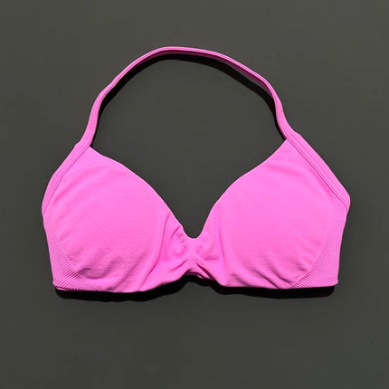 HISTELLO Sports Bra Push Up Strappy Sexy Open Back Gym Crop Top Removable Cups Women Workout Clothing Gym Top Halter Sport Bra