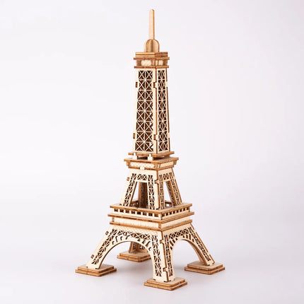 Paris Eiffel Tower 1:100 Wooden Puzzle 3D DIY Construction Kit Kids Educational Toy