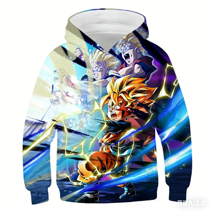 Dragon Ball 3d Printed Hooded Sweatshirt Autumn Clothing For Kids Adults Same Style 2025 Cartoon Anime Clothing And Hoodies Tops