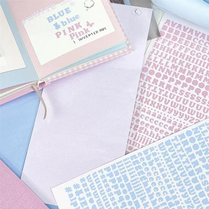 3pcs/set INS Korean Letter Series Scrapbook Sticker DIY Decor Kpop Photocard Stationery Journaling Sticker Cute Student Supplies