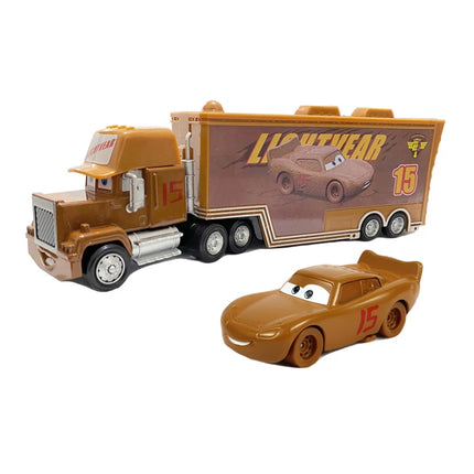 Pixar Cars Truck Attached Model Car Anime Figure Mack Semi-Hauler Rust-eze Racing Toys Container Trucks Children Birthday Gifts
