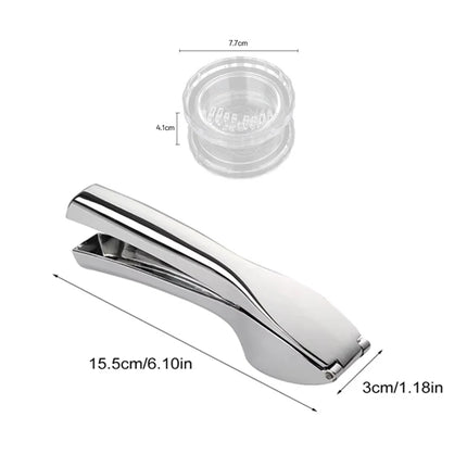 Stainless Steel Garlic Press Kitchen Special Garlic Mincer Garlic Crusher Detachable Easy to Clean Squeeze  for Fine Garlic
