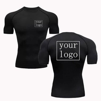 Your Design Logo Top Men Women Print Original Design Tshirts Jogging Workout Gym Quick Dry  New Custom Compression T Shirt