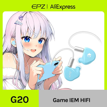 EPZ G20 Wired Earphones HIFI Music IEM In Ear Headphones Gaming Headset Type C 1.8M/3.5MM Earphone Cable