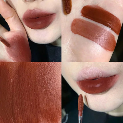 Gege Bear Rabbit Lip Glaze, Matte Velvet Lip Clay Long-lasting Color Non-drying Lipstick