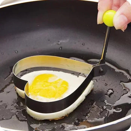 Premium Stainless Steel Heart-Shaped Fried Egg Mold-Ideal Omelette Ring & Must-Have Kitchen Accessory Gadget kitchen accessories