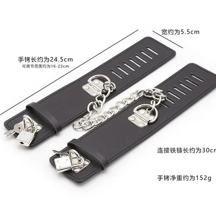 Exotic Lingerie Accessories of Adjustable PU Leather Handcuff Ankle Cuff for Couples Bdsm Bondage Restraint Sex Bondage Sex Toys