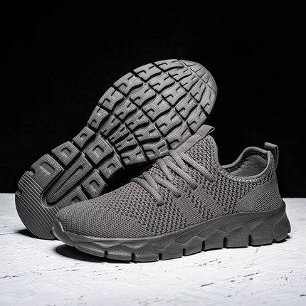 Men's shoes Four Seasons new plus size Flying weaving Lightweight Breathable Casual Sports Shoes Soft Sole Outdoor Running Shoes