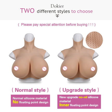 Dokier Realistic Silicone Crossdressing Huge Fake Breast Forms Boobs for Crossdressers Drag Queen Shemale Crossdress Prosthesis