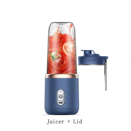 Household USB Charging Electric Juicer Juice Maker Blue/Pink Fruit Juicer Cup 400ml Smoothie Blender Milkshake