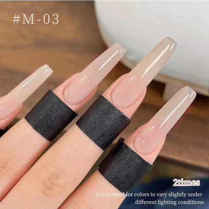 15ML Nude Nail Polish New Popular Senior Sense Of Nude Skin Colour Base   Ice Through The White Nail Shop Special Nail Glue