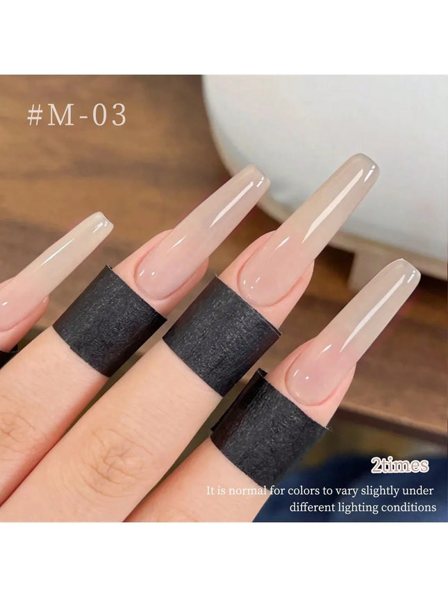 15ML Nude Nail Polish New Popular Senior Sense Of Nude Skin Colour Base   Ice Through The White Nail Shop Special Nail Glue