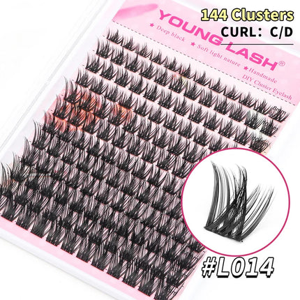 YOUNG LASH DIY Eyelashes Extensions Kit 144 Clusters Lash Mix Segmented Individual Eyelashes Russian Volume Supplies wholesale
