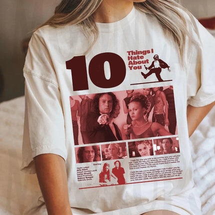 10 Things I Hate about You Shirt Heath Ledger Shirt Patrick Verona Shirt 90s Movie Shirt. Romance Shirt Gift for Fans Clothing
