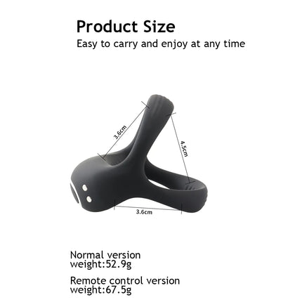 Male Silicone Penis Ring Wireless Ultra Soft CockRing 10 Vibration for Erection Enhancing Time Delay Ejaculation Sex Toy for Men